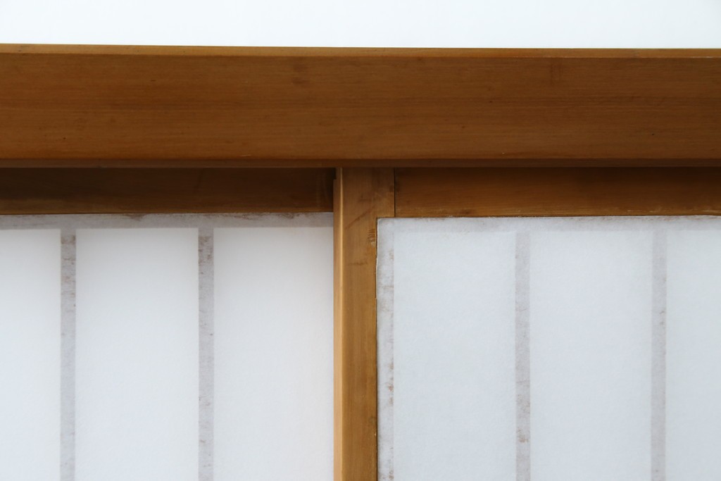 和製ヴィンテージ　上質な和の空間を演出する障子戸付き衝立　(R-076297)