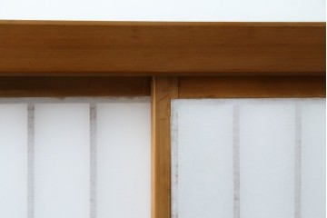 和製ヴィンテージ　上質な和の空間を演出する障子戸付き衝立　(R-076297)