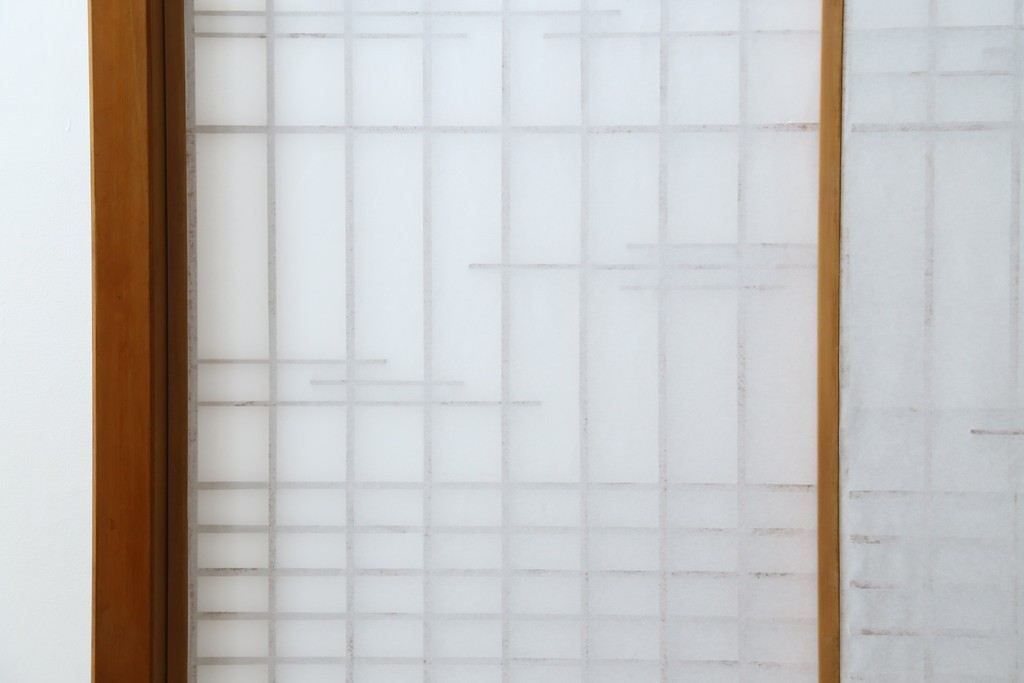 和製ヴィンテージ　上質な和の空間を演出する障子戸付き衝立　(R-076297)