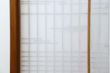 和製ヴィンテージ　上質な和の空間を演出する障子戸付き衝立　(R-076297)