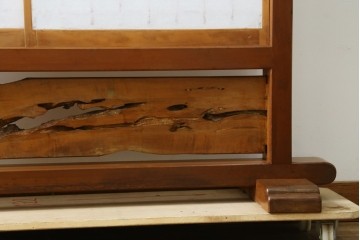 和製ヴィンテージ　上質な和の空間を演出する障子戸付き衝立　(R-076297)