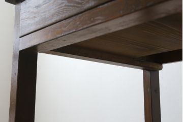 和製アンティーク　栓材　使い込まれた風合いが味わい深い片袖机(ワークデスク、勉強机、在宅用、在宅ワーク用)(R-076298)