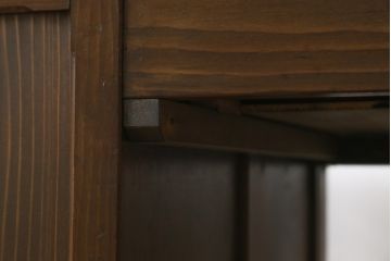 和製アンティーク　栓材　使い込まれた風合いが味わい深い片袖机(ワークデスク、勉強机、在宅用、在宅ワーク用)(R-076298)