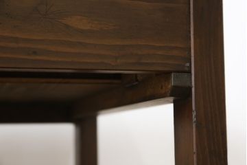 和製アンティーク　栓材　使い込まれた風合いが味わい深い片袖机(ワークデスク、勉強机、在宅用、在宅ワーク用)(R-076298)