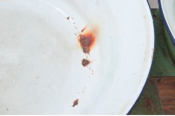 和製アンティーク　時を経た趣を感じるホーロー洗面器の医療用洗面スタンド(琺瑯、手洗いスタンド、ウォッシュスタンド、ケビント、洗面台)(R-076299)