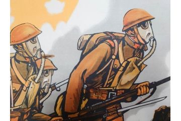 激レア!　戦前　当時物　杉浦非水　ポスター　科学の力に魂の叫び　軍　ミリタリー(1927年、昭和2年)(R-076300)