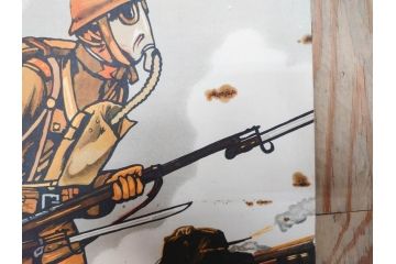 激レア!　戦前　当時物　杉浦非水　ポスター　科学の力に魂の叫び　軍　ミリタリー(1927年、昭和2年)(R-076300)