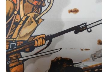 激レア!　戦前　当時物　杉浦非水　ポスター　科学の力に魂の叫び　軍　ミリタリー(1927年、昭和2年)(R-076300)