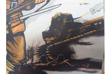 激レア!　戦前　当時物　杉浦非水　ポスター　科学の力に魂の叫び　軍　ミリタリー(1927年、昭和2年)(R-076300)