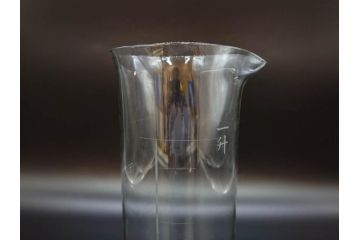 戦前　一升　ガラス　レトロな雰囲気が魅力のメスシリンダー(ビーカー、ガラスビン、硝子瓶、実験器具、枡、液量計)(R-076301)