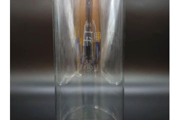 戦前　一升　ガラス　レトロな雰囲気が魅力のメスシリンダー(ビーカー、ガラスビン、硝子瓶、実験器具、枡、液量計)(R-076301)