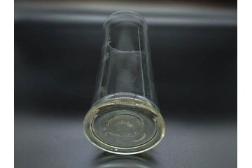 戦前　一升　ガラス　レトロな雰囲気が魅力のメスシリンダー(ビーカー、ガラスビン、硝子瓶、実験器具、枡、液量計)(R-076301)
