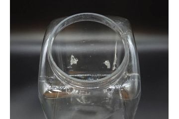 アンティーク雑貨　アルミ蓋　駄菓子屋さんにあるような昔懐かしいガラス瓶2個セット(菓子瓶、ガラスビン、硝子、キャニスター、フタ付き)(R-076303)