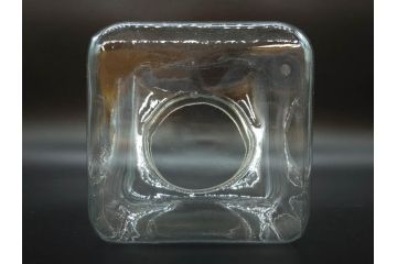 アンティーク雑貨　アルミ蓋　駄菓子屋さんにあるような昔懐かしいガラス瓶2個セット(菓子瓶、ガラスビン、硝子、キャニスター、フタ付き)(R-076303)