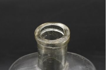 大正〜昭和初期　お洒落なディスプレイに活躍するガラス瓶5点セット(ボトル、ガラスビン、硝子、薬瓶、花瓶、花入、花器)(R-076305)