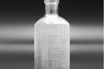 大正〜昭和初期　お洒落なディスプレイに活躍するガラス瓶5点セット(ボトル、ガラスビン、硝子、薬瓶、花瓶、花入、花器)(R-076305)
