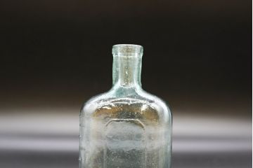 大正〜昭和初期　お洒落なディスプレイに活躍するガラス瓶5点セット(ボトル、ガラスビン、硝子、薬瓶、花瓶、花入、花器)(R-076306)