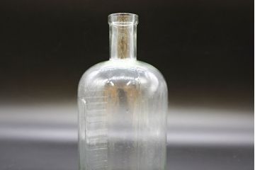 大正〜昭和初期　お洒落なディスプレイに活躍するガラス瓶5点セット(ボトル、ガラスビン、硝子、薬瓶、花瓶、花入、花器)(R-076307)