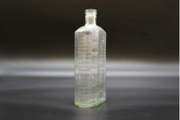 大正〜昭和初期　お洒落なディスプレイに活躍するガラス瓶5点セット(ボトル、ガラスビン、硝子、薬瓶、花瓶、花入、花器)(R-076310)
