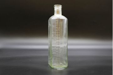 大正〜昭和初期　お洒落なディスプレイに活躍するガラス瓶5点セット(ボトル、ガラスビン、硝子、薬瓶、花瓶、花入、花器)(R-076310)