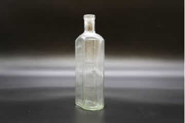 大正〜昭和初期　お洒落なディスプレイに活躍するガラス瓶5点セット(ボトル、ガラスビン、硝子、薬瓶、花瓶、花入、花器)(R-076310)