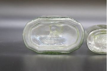 大正〜昭和初期　お洒落なディスプレイに活躍するガラス瓶5点セット(ボトル、ガラスビン、硝子、薬瓶、花瓶、花入、花器)(R-076312)