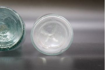 大正〜昭和初期　お洒落なディスプレイに活躍するガラス瓶5点セット(ボトル、ガラスビン、硝子、薬瓶、花瓶、花入、花器)(R-076312)
