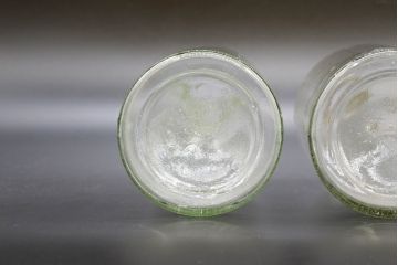 大正〜昭和初期　お洒落なディスプレイに活躍するガラス瓶5点セット(ボトル、ガラスビン、硝子、薬瓶、花瓶、花入、花器)(R-076313)
