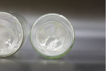 大正〜昭和初期　お洒落なディスプレイに活躍するガラス瓶5点セット(ボトル、ガラスビン、硝子、薬瓶、花瓶、花入、花器)(R-076313)