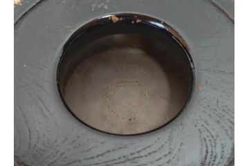 大正〜昭和初期　上手物　古銅　桜　味わい深い魅力を放つ火鉢(さくら、サクラ、手あぶり、鉢カバー、獣耳、獅子?)(R-076316)