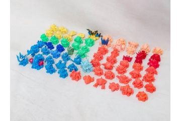 昭和レトロ　当時物　BANDAI　バンダイ　SDガンダム　武器　パーツ　ガン消し　まとめて71個セット(GUNDAM、消しゴム、ガシャポン、フィギュア、おもちゃ、オモチャ、玩具)(R-076317)