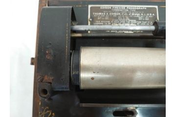 ジャンク品　エジソン　EDISON FIRESIDE PHONOGRAPH　MODEL A　フォノグラフ　蓄音機(ホーン付き、ケース付き、蝋管再生機、MODEL-H 4 MINUTE、トーマス・アルバ・エジソン)(R-076318)