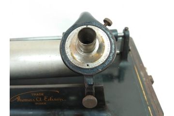 ジャンク品　エジソン　EDISON FIRESIDE PHONOGRAPH　MODEL A　フォノグラフ　蓄音機(ホーン付き、ケース付き、蝋管再生機、MODEL-H 4 MINUTE、トーマス・アルバ・エジソン)(R-076318)