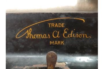 ジャンク品　エジソン　EDISON FIRESIDE PHONOGRAPH　MODEL A　フォノグラフ　蓄音機(ホーン付き、ケース付き、蝋管再生機、MODEL-H 4 MINUTE、トーマス・アルバ・エジソン)(R-076318)