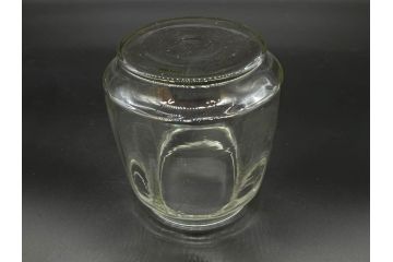 昭和レトロ　当時物　大正〜昭和初期　アルミ蓋　昔懐かしい雰囲気漂うガラス瓶3個セット(キャニスター、ガラスビン、硝子、菓子瓶、フタ付き)(R-076319)