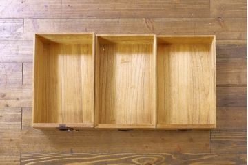 和製アンティーク　特注!!　上手物!!　明治〜大正　時代を感じさせない上質な造り込みの総桐二本松箪笥(時代箪笥、重ね箪笥、衣装タンス、和箪笥、収納箪笥、引き出し)(R-076320)