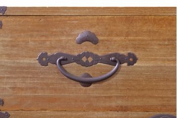 和製アンティーク　特注!!　上手物!!　明治〜大正　時代を感じさせない上質な造り込みの総桐二本松箪笥(時代箪笥、重ね箪笥、衣装タンス、和箪笥、収納箪笥、引き出し)(R-076320)