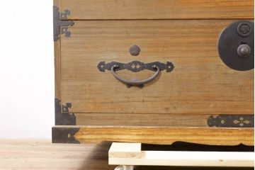 和製アンティーク　特注!!　上手物!!　明治〜大正　時代を感じさせない上質な造り込みの総桐二本松箪笥(時代箪笥、重ね箪笥、衣装タンス、和箪笥、収納箪笥、引き出し)(R-076320)