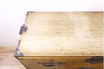 和製アンティーク　特注!!　上手物!!　明治〜大正　時代を感じさせない上質な造り込みの総桐二本松箪笥ローボード(ローチェスト、引き出し、衣装箪笥、整理タンス、テレビ台、テレビボード)(R-076321)