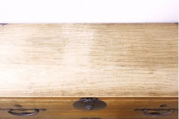 和製アンティーク　特注!!　上手物!!　明治〜大正　時代を感じさせない上質な造り込みの総桐二本松箪笥ローボード(ローチェスト、引き出し、衣装箪笥、整理タンス、テレビ台、テレビボード)(R-076321)