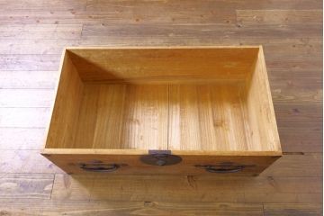 和製アンティーク　特注!!　上手物!!　明治〜大正　時代を感じさせない上質な造り込みの総桐二本松箪笥ローボード(ローチェスト、引き出し、衣装箪笥、整理タンス、テレビ台、テレビボード)(R-076322)