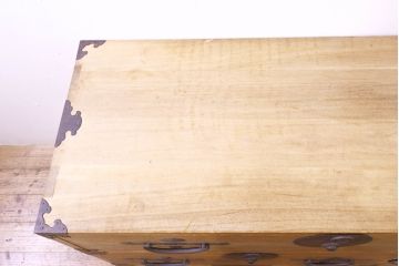 和製アンティーク　特注!!　上手物!!　明治〜大正　時代を感じさせない上質な造り込みの総桐二本松箪笥ローボード(ローチェスト、引き出し、衣装箪笥、整理タンス、テレビ台、テレビボード)(R-076322)