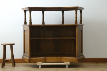 中古　イギリス製　Old Charm(オールドチャーム)　クラシカルな空間を演出するバーカウンター　(R-076325)