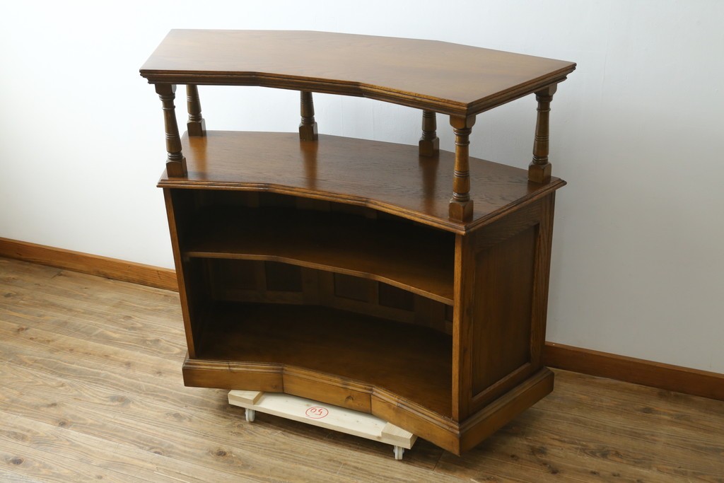 中古　イギリス製　Old Charm(オールドチャーム)　クラシカルな空間を演出するバーカウンター　(R-076325)