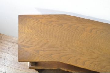 イギリスビンテージ　Old Charm(オールドチャーム)　クラシカルな佇まいで大人な雰囲気を演出するバーカウンター(カウンターテーブル、キッチンカウンター、収納棚、ヴィンテージ、英国)(R-076325)