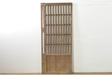 アンティーク建具　和モダンな空間づくりにおすすめの荒格子戸1枚(引き戸、格子戸)(R-076327)
