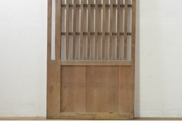 アンティーク建具　和モダンな空間づくりにおすすめの荒格子戸1枚(引き戸、格子戸)(R-076327)