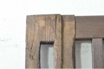 アンティーク建具　和モダンな空間づくりにおすすめの荒格子戸1枚(引き戸、格子戸)(R-076327)