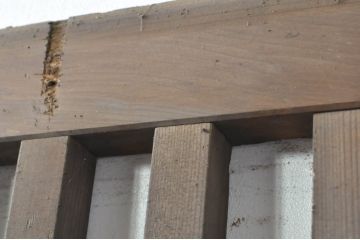 アンティーク建具　和モダンな空間づくりにおすすめの荒格子戸1枚(引き戸、格子戸)(R-076327)