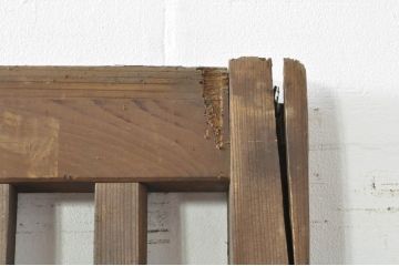 アンティーク建具　和モダンな空間づくりにおすすめの荒格子戸1枚(引き戸、格子戸)(R-076327)